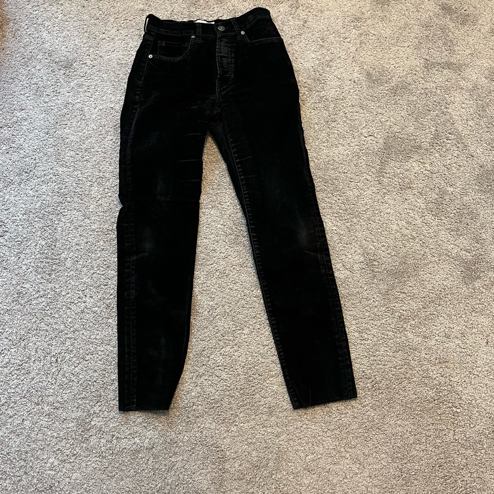 We The Free size 25 Women's Black velour
 Jeans